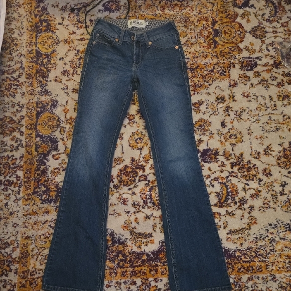 Ariat Indigo Women's Wide Leg Jeans - Picture 2 of 5